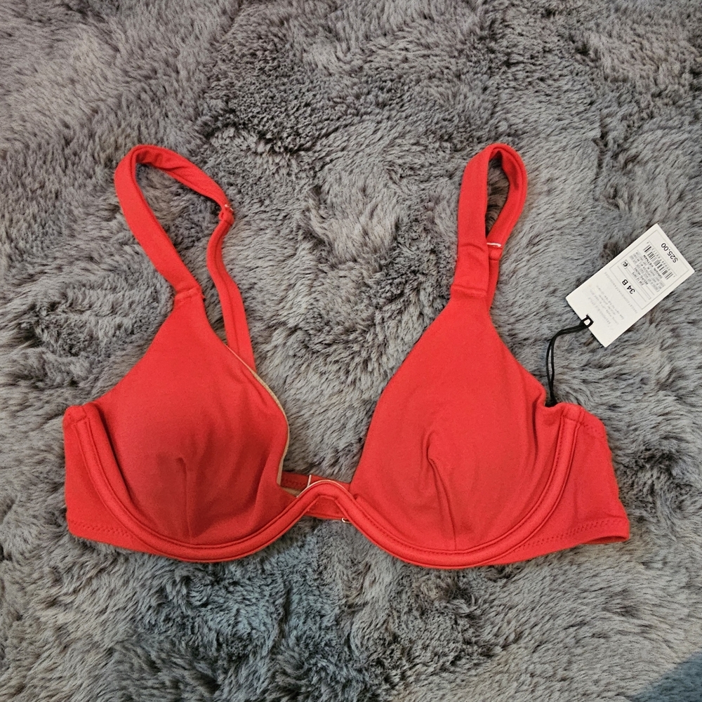 Shade & Shore Red Bikini Top 34B